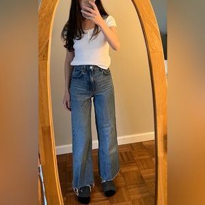 ZARA Wide Leg High Rise Jeans